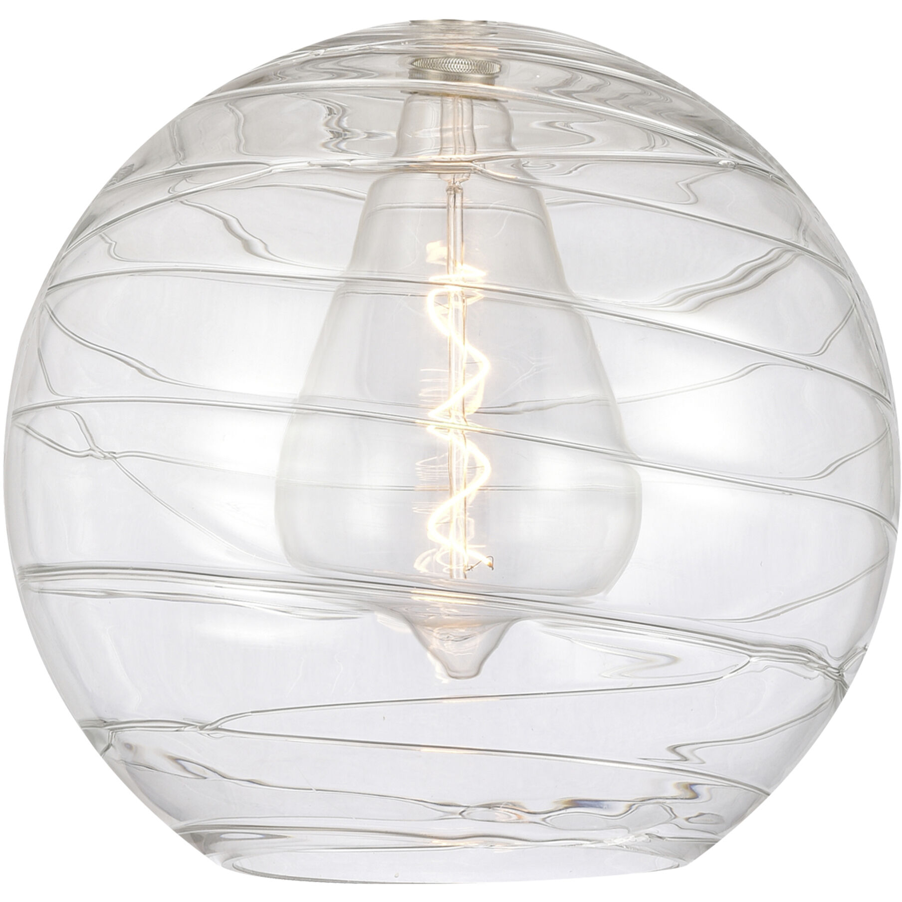 Ballston Athens Deco Swirl 3 Light 17.88 inch Matte Black Statement Pendant Ceiling Light in Incandescent, Clear Deco Swirl